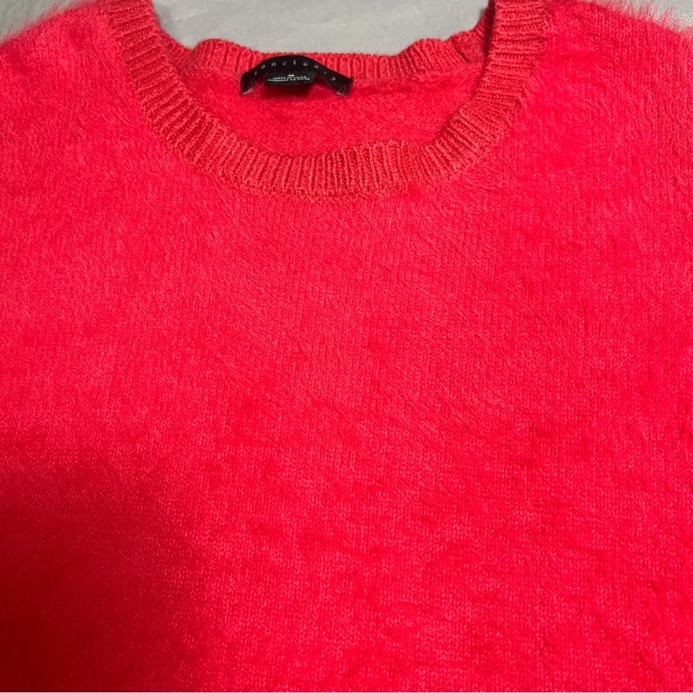 SANCTUARY FLUFF IT UP SWEATER ROUGE Size M - Picture 10 of 14